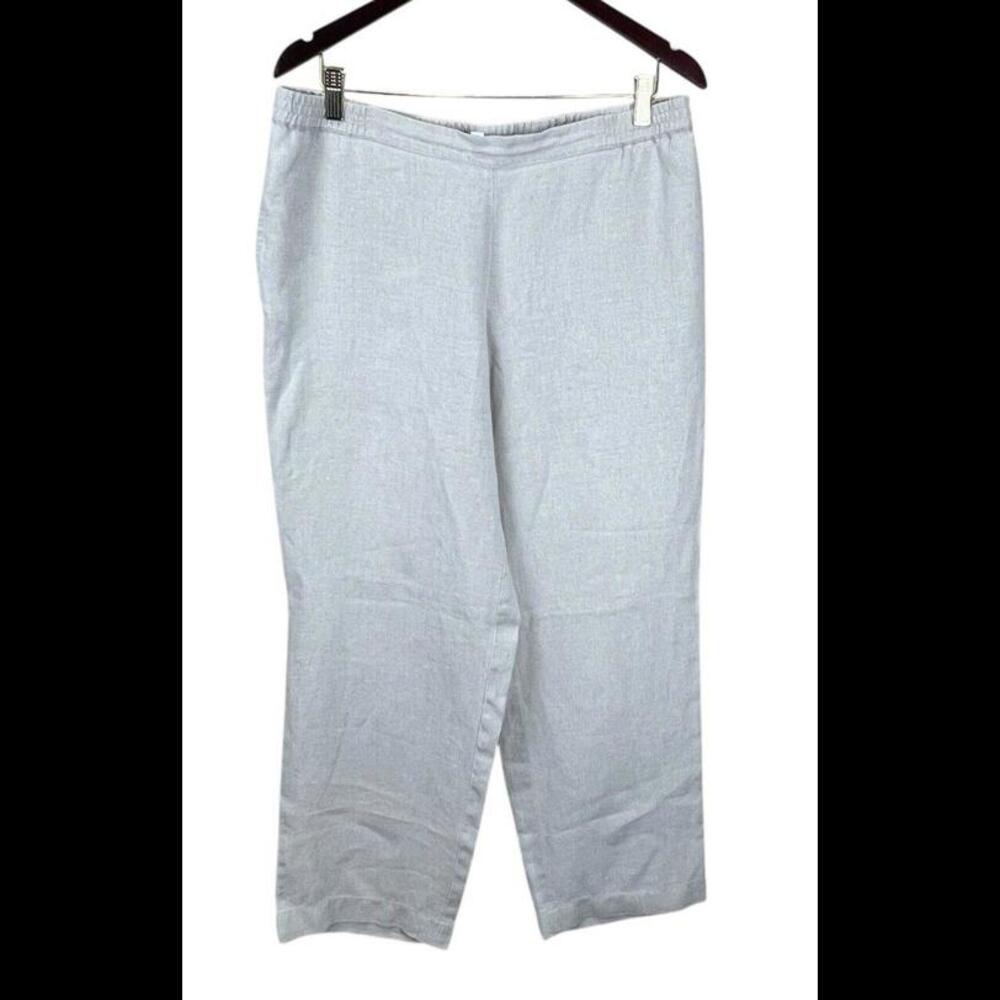 J. Jill Womens Pants Beige Size Medium‎ Love Linen Pull On 100% Linen